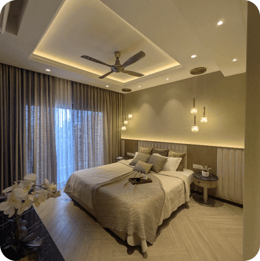 Bedroom at Sobha Whispering Hills Trivandrum apartment